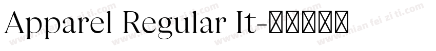 Apparel Regular It字体转换
